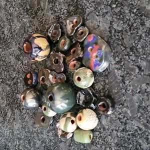 Hand Crafted Clay Beads - Glazed